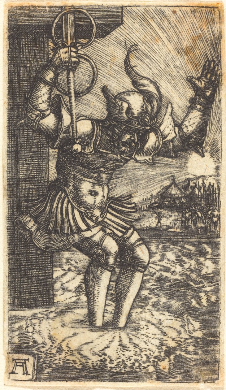 Orazio Coclite che Salta nel Fiume Tevere da Albrecht Altdorfer