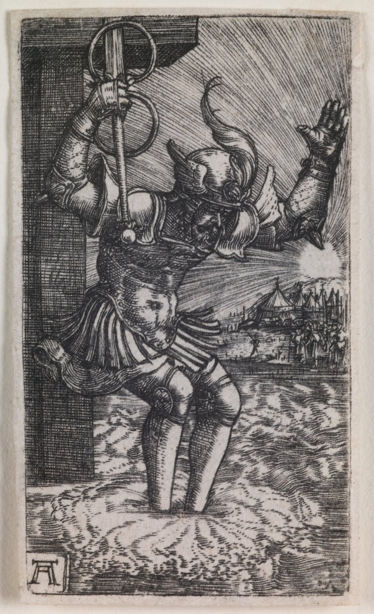 Orazio Cocle che salta nel Tevere da Albrecht Altdorfer