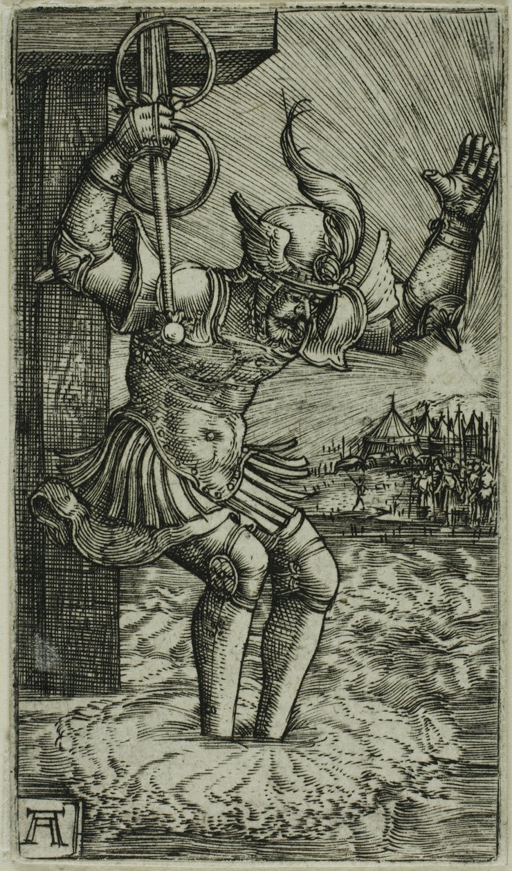 Orazio Cocle che salta nel Tevere da Albrecht Altdorfer