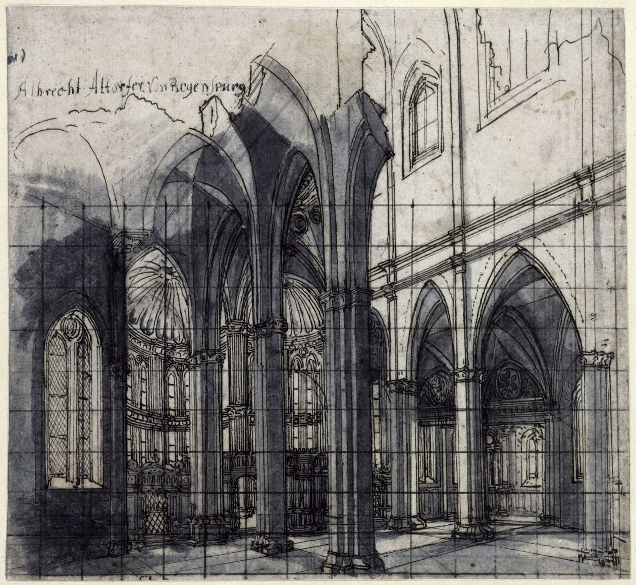 Interno di chiesa da Albrecht Altdorfer