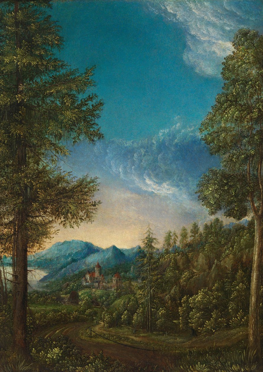 Paesaggio con castello, c. 1525 da Albrecht Altdorfer
