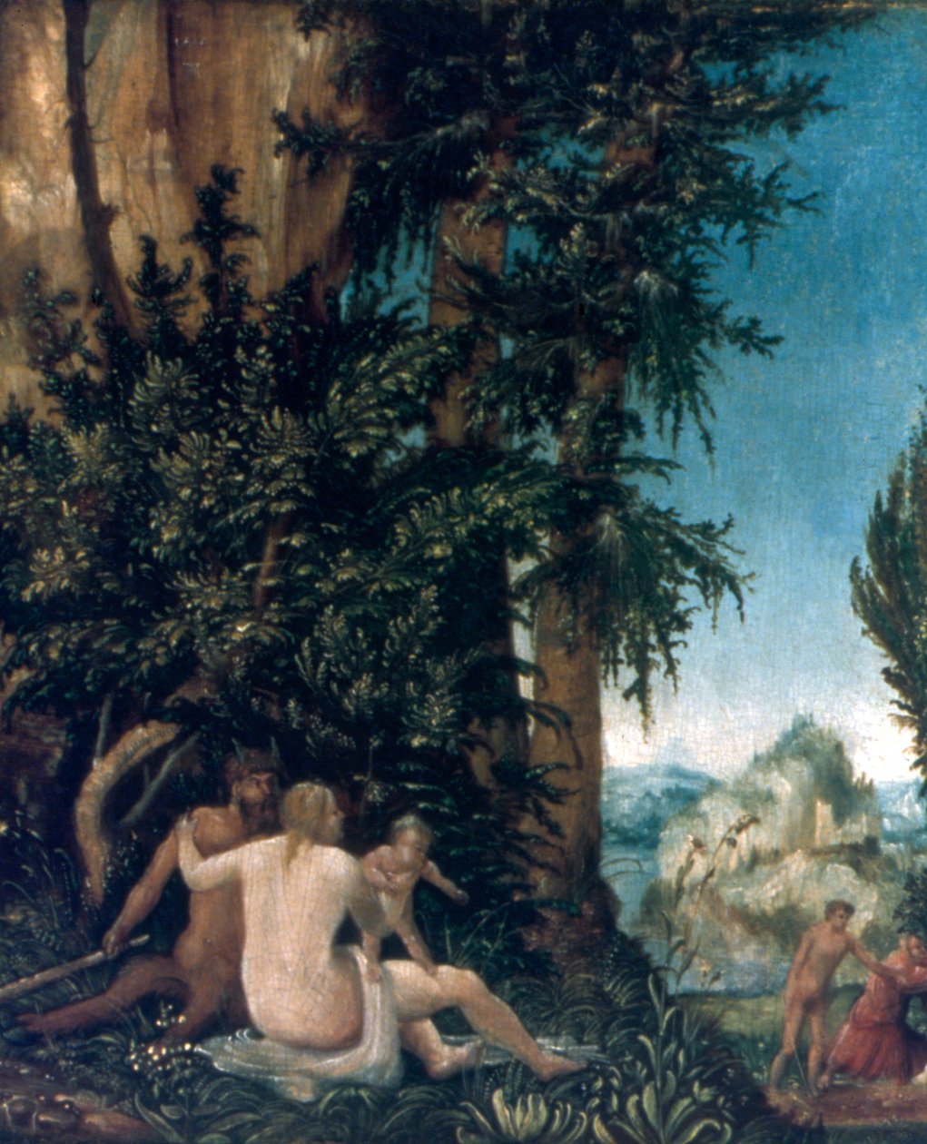 Paesaggio con famiglia di satiri, 1507 da Albrecht Altdorfer