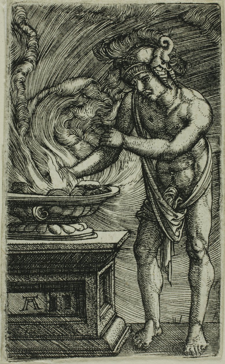 Mucius Scaevola Brucia la sua mano da Albrecht Altdorfer