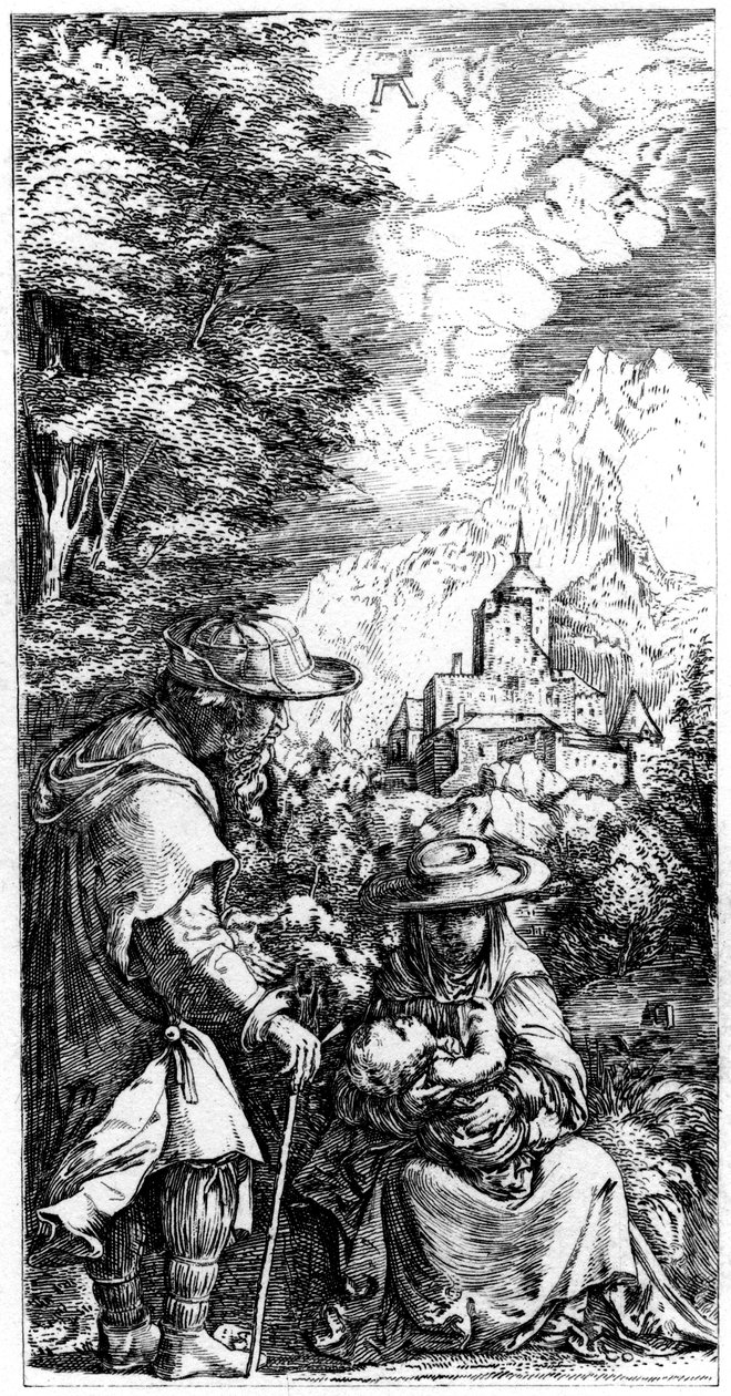 Riposo durante la fuga in Egitto, c1515-1519 da Albrecht Altdorfer