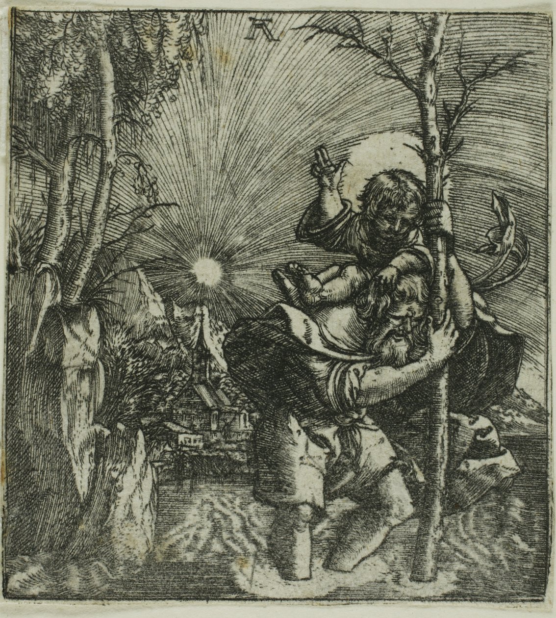 San Cristoforo con in braccio il Bambino Gesù da Albrecht Altdorfer