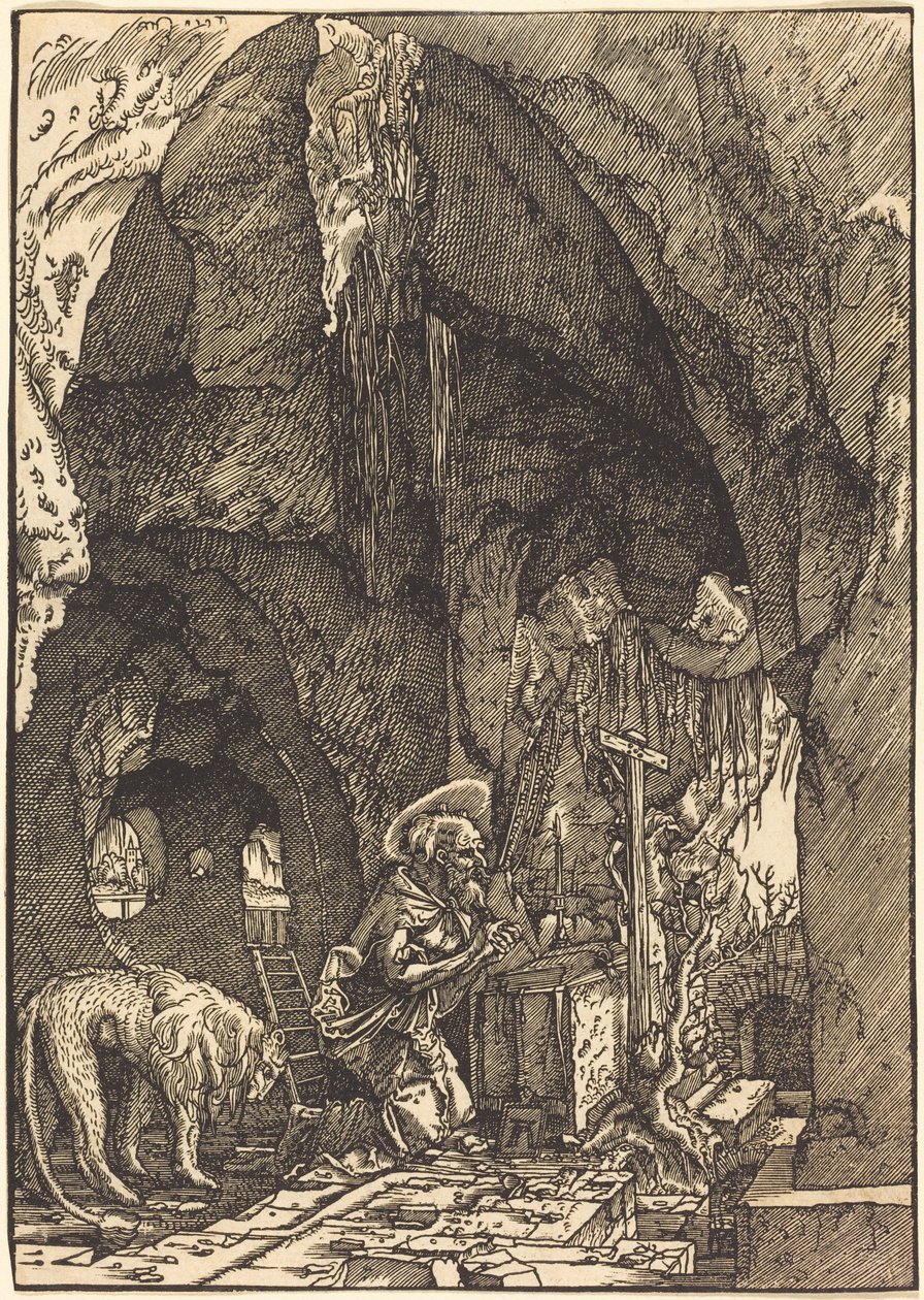 San Girolamo in una grotta da Albrecht Altdorfer