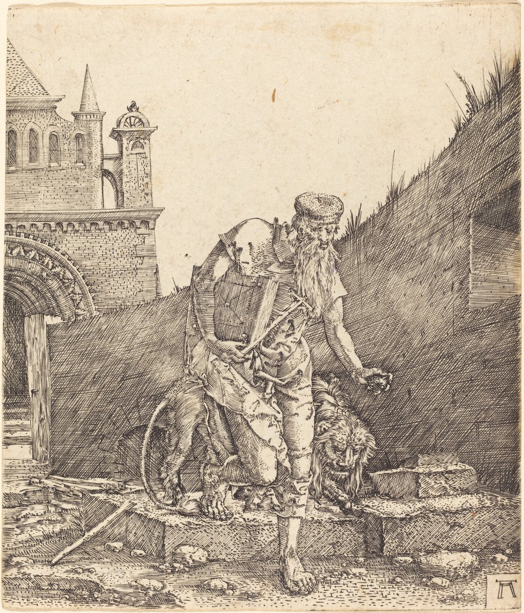 San Girolamo in un cortile da Albrecht Altdorfer