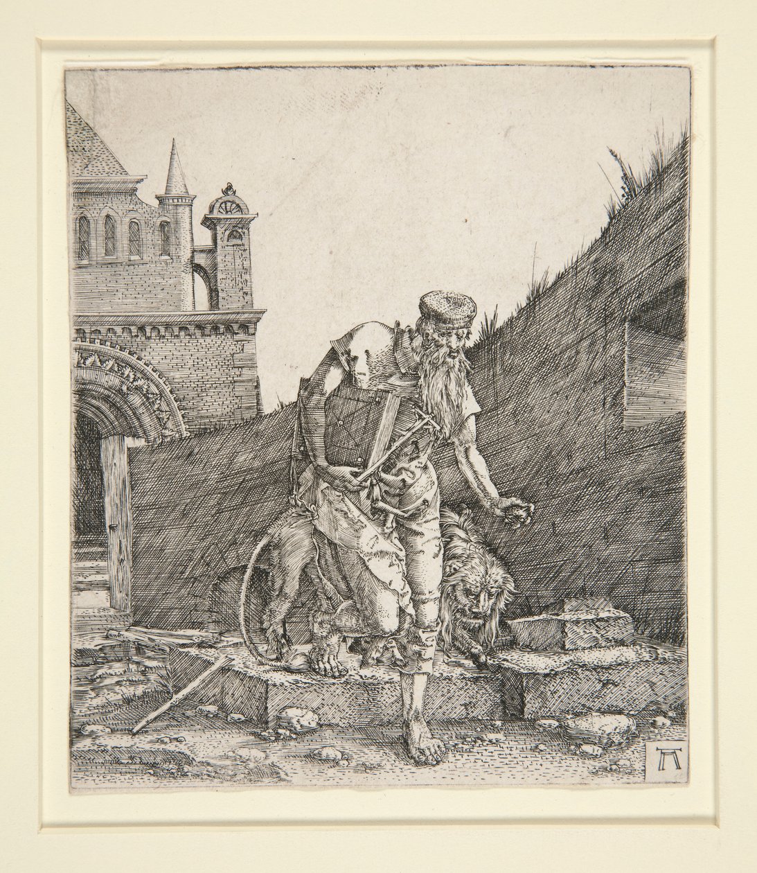 San Girolamo vicino a un muro da Albrecht Altdorfer