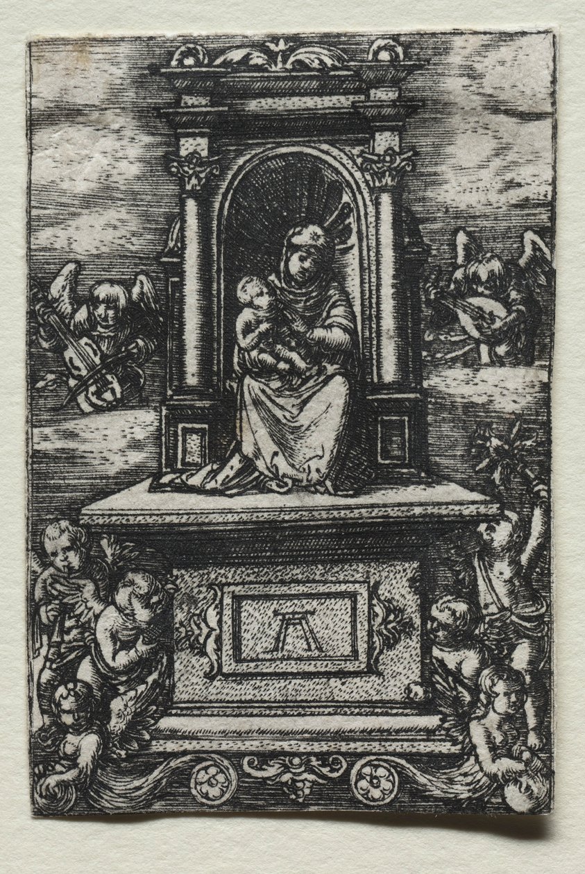 La Bella Vergine di Ratisbona su un altare, poco dopo il 1520 da Albrecht Altdorfer
