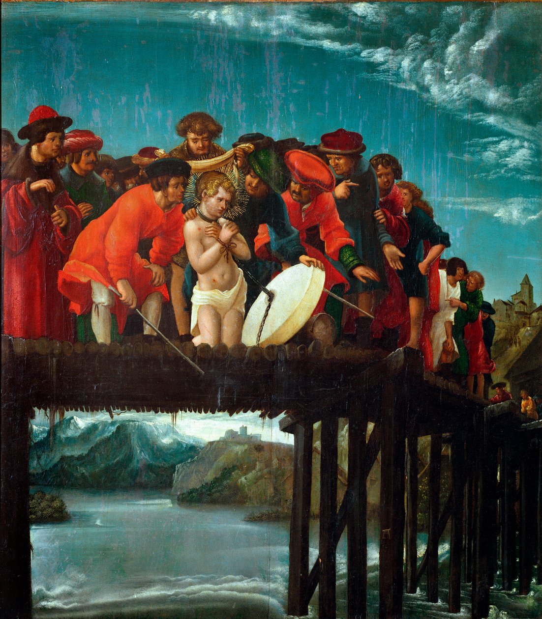 Il martirio di San Floriano. Dettaglio da Albrecht Altdorfer