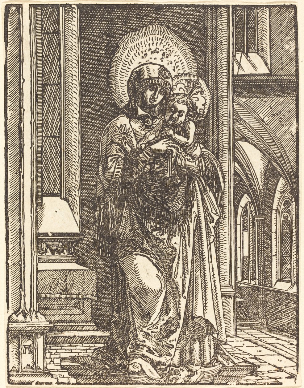 Vergine e Bambino in una Chiesa da Albrecht Altdorfer