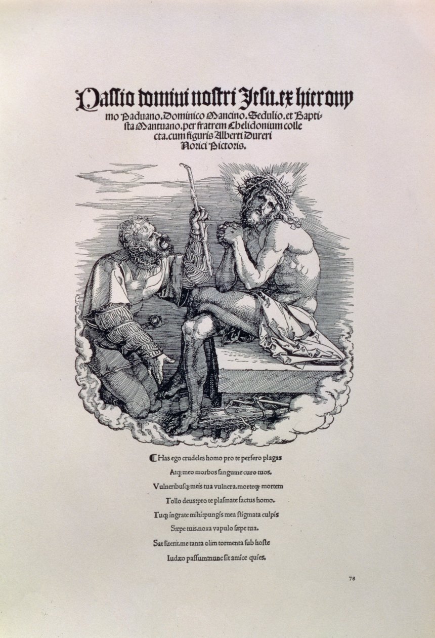 Un soldato romano deride Cristo, con il nome dell