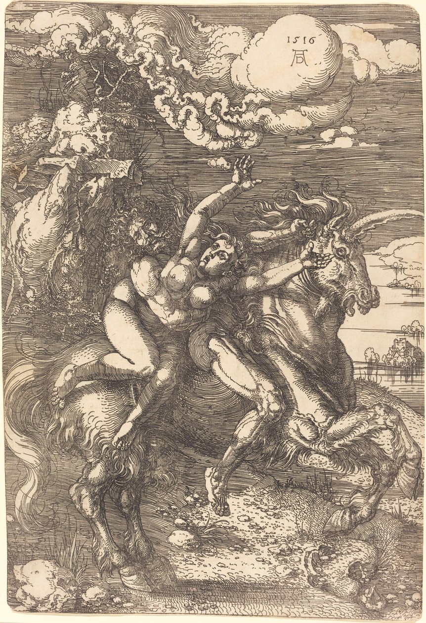 Rapimento su un unicorno da Albrecht Dürer