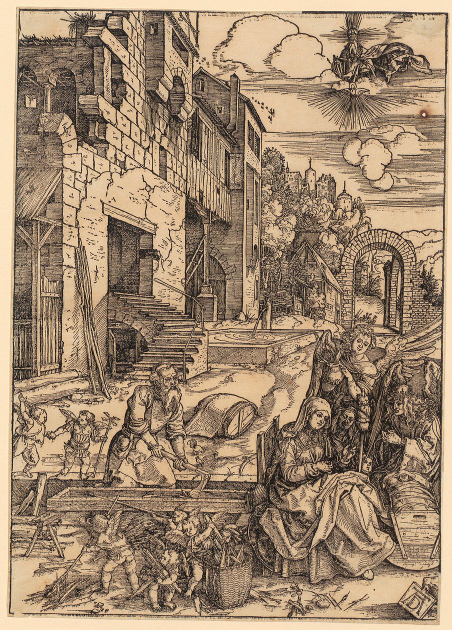 Soggiorno in Egitto, foglio 15 della serie “La vita di Maria” da Albrecht Dürer