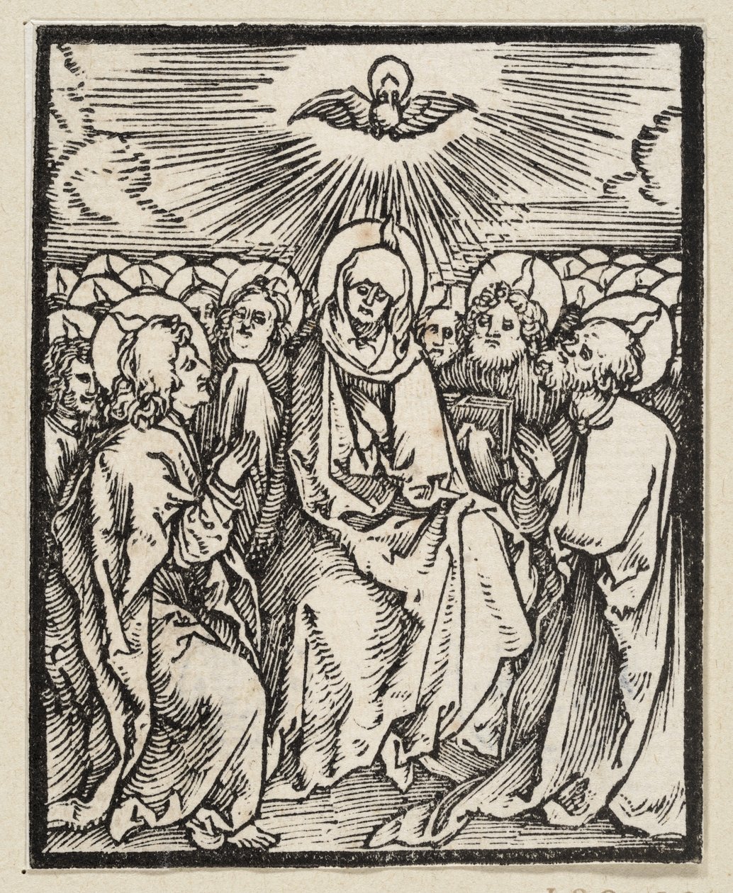 Effusione dello Spirito Santo (da: Postilla, 43 xilografie) da Albrecht Dürer