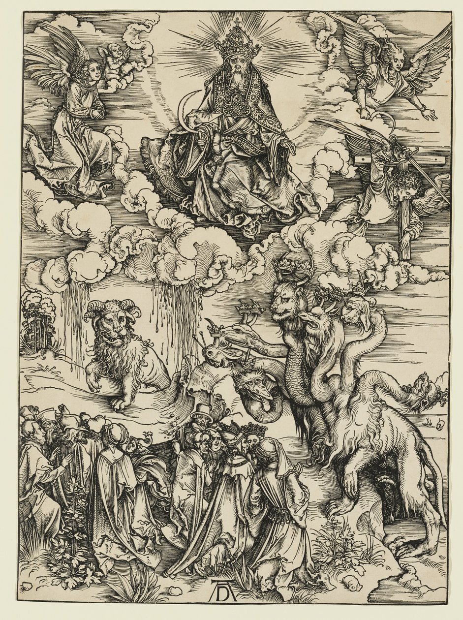Bestia con due corna come un agnello da Albrecht Dürer