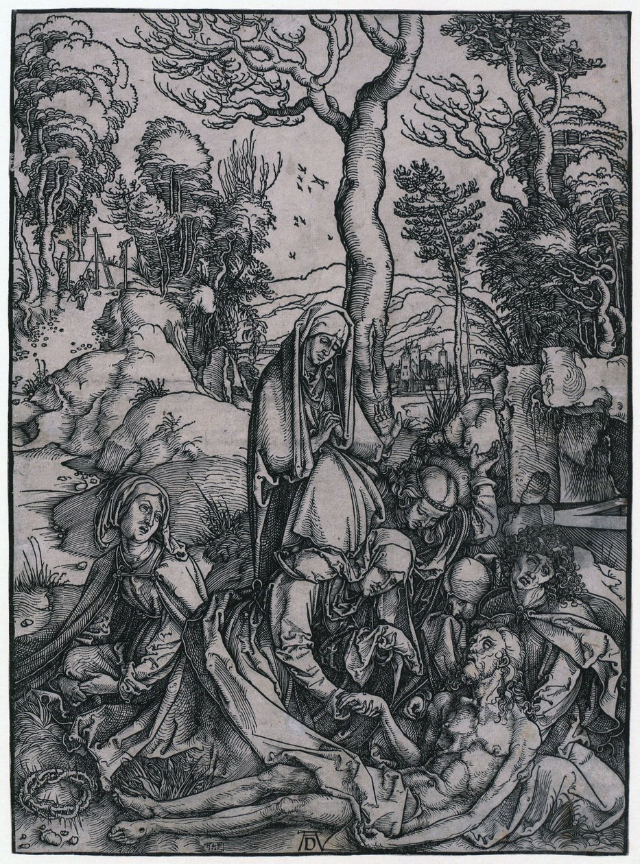 Il Lamento sul Cristo morto, foglio 9 della serie "La Grande Passione" da Albrecht Dürer