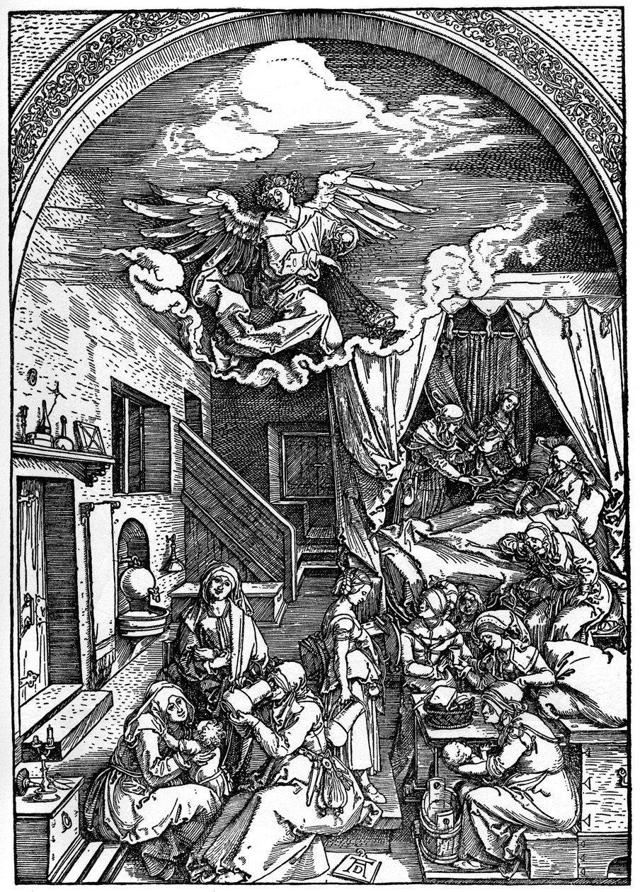Nascita della Vergine, 1502-1505, 1936 da Albrecht Dürer