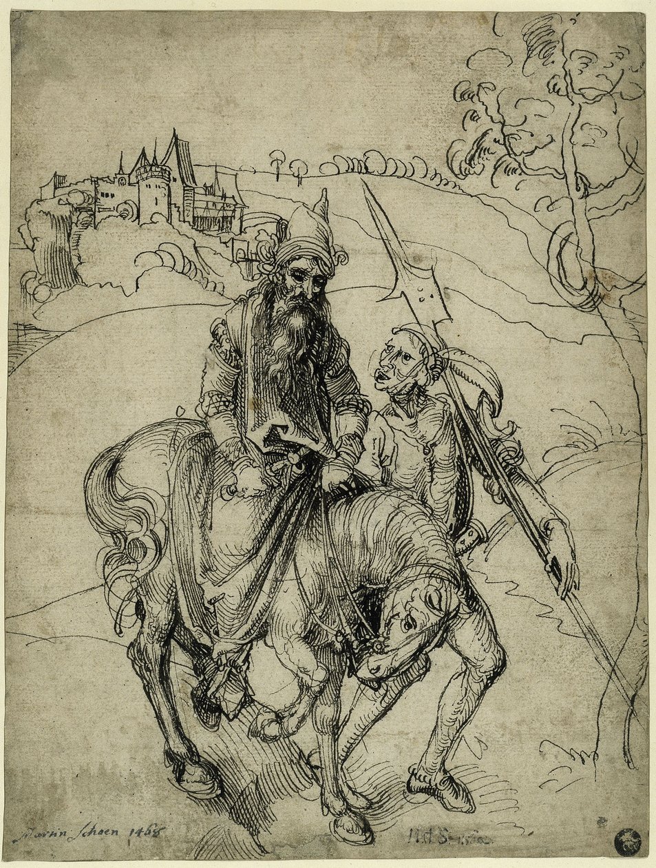 Cavaliere cieco (Belisario?) da Albrecht Dürer