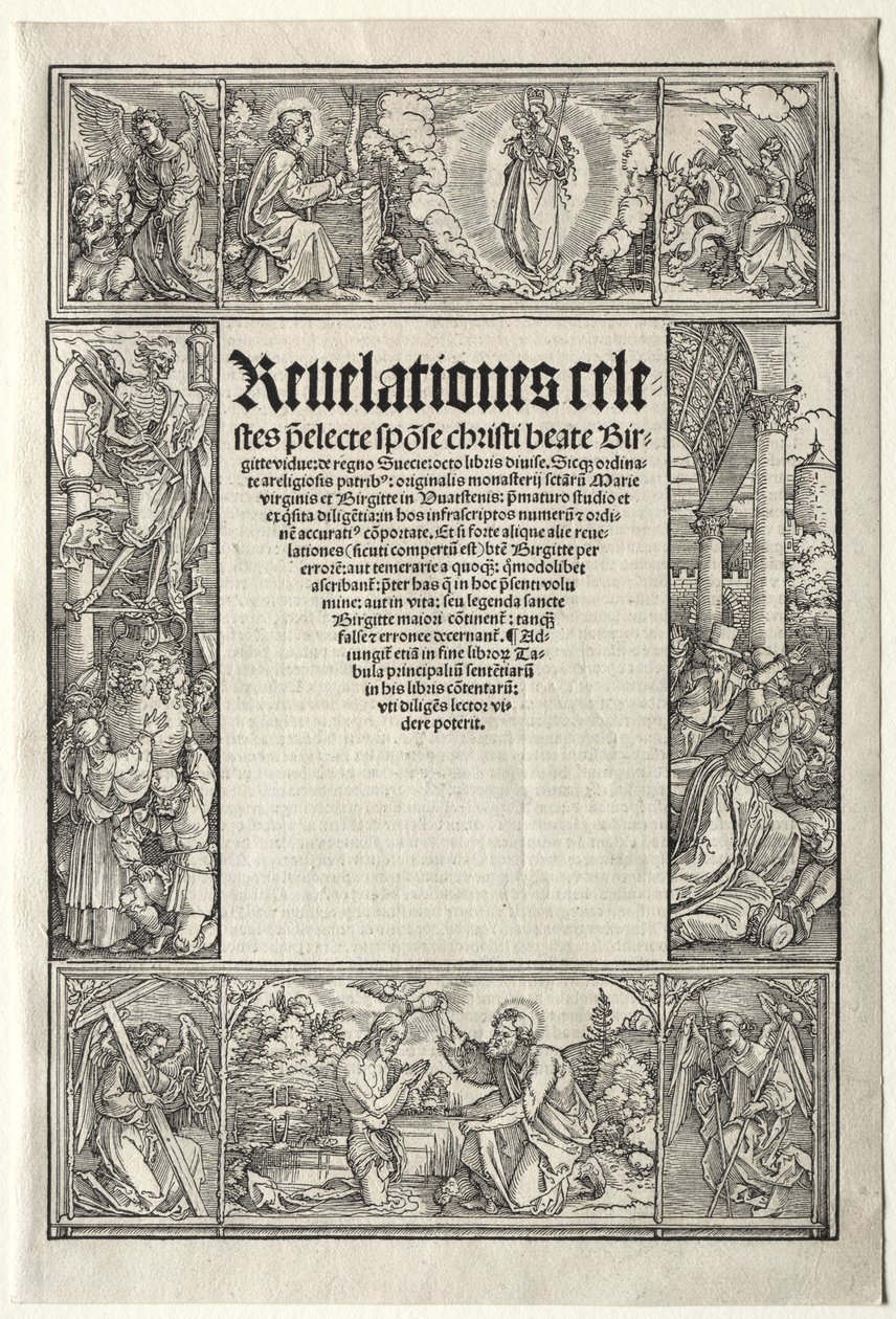 Bordo - con Il Battesimo di Cristo da Albrecht Dürer