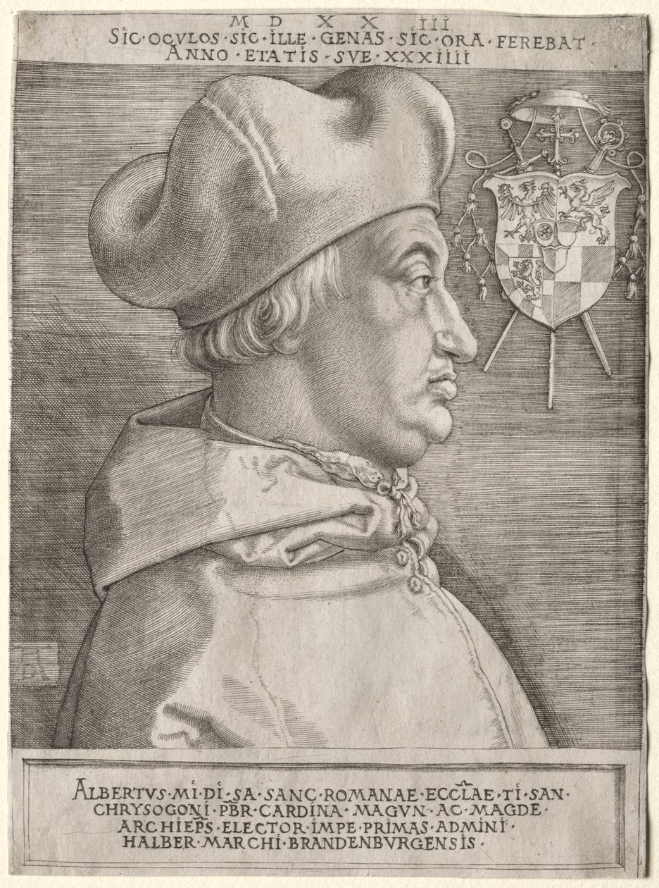 Cardinale Albrecht di Brandeburgo - La grande lastra da Albrecht Dürer