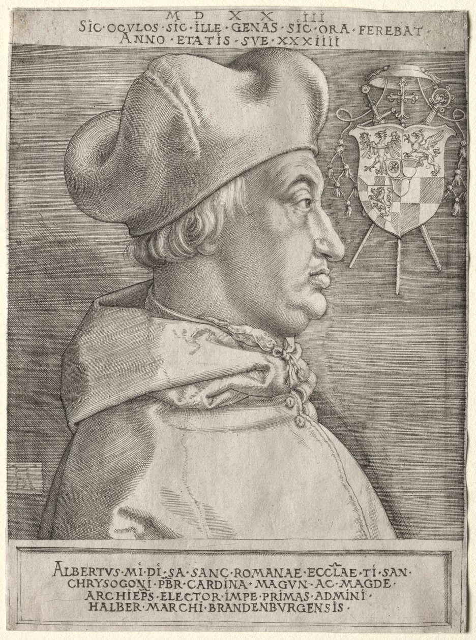Cardinale Albrecht di Brandeburgo - La grande lastra, 1523 da Albrecht Dürer