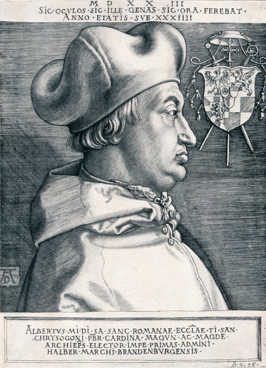 Cardinale Albrecht di Brandeburgo Il Grande Cardinale, 1523 1906 da Albrecht Dürer