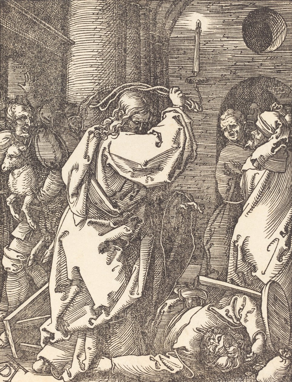 Cristo scaccia i mercanti dal tempio, probabilmente c. 1509-1510 da Albrecht Dürer