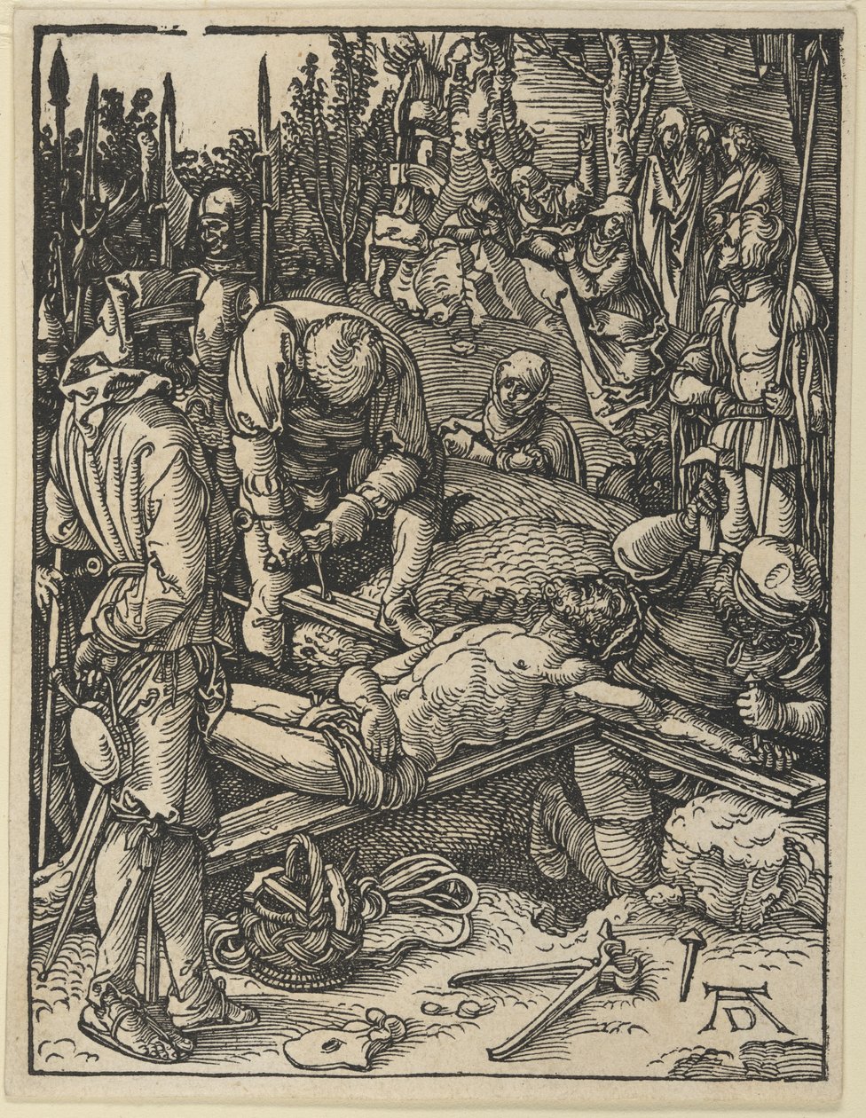 Cristo inchiodato alla croce, dalla Piccola Passione da Albrecht Dürer