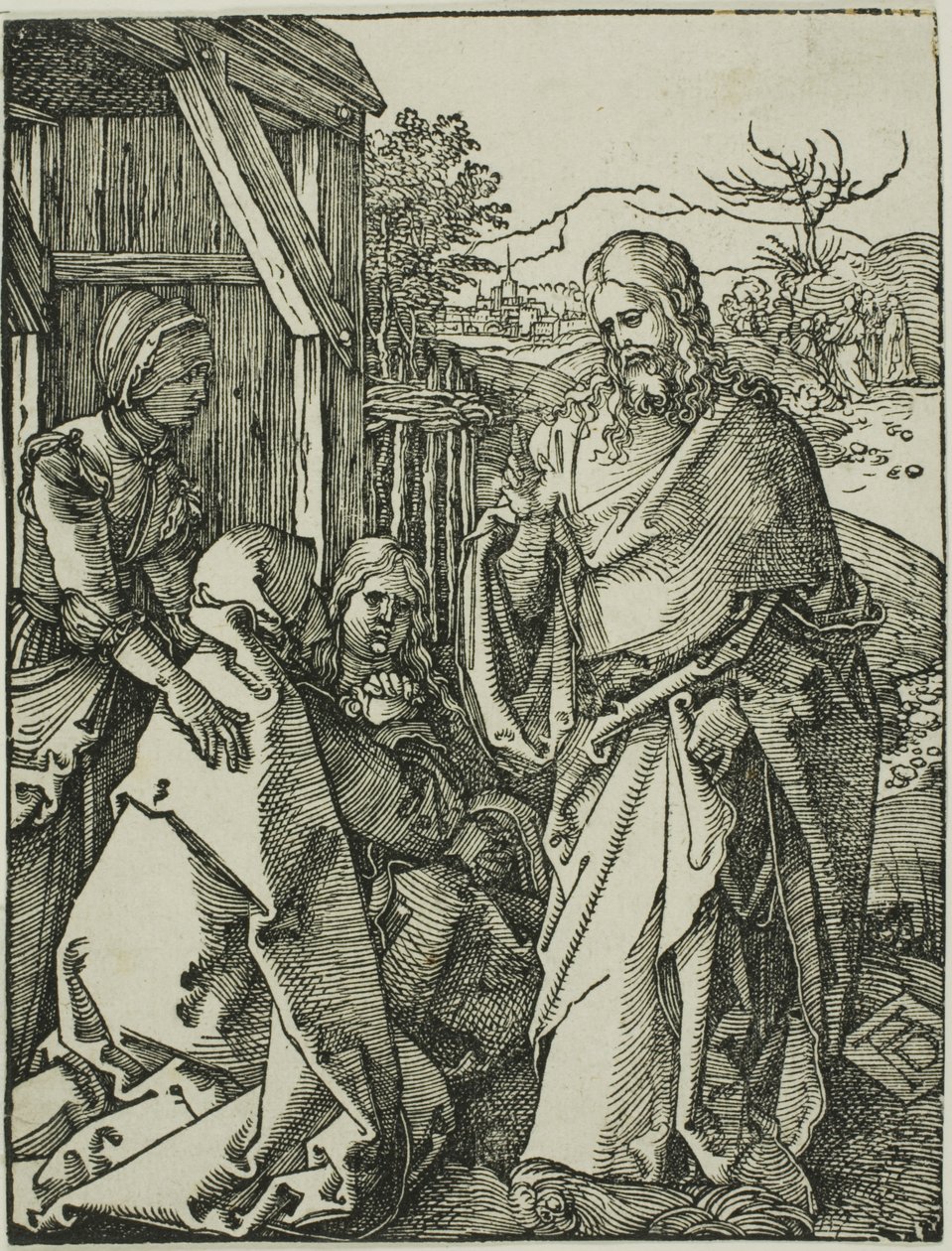 Cristo che si congeda da sua madre, dalla Piccola Passione in xilografia da Albrecht Dürer
