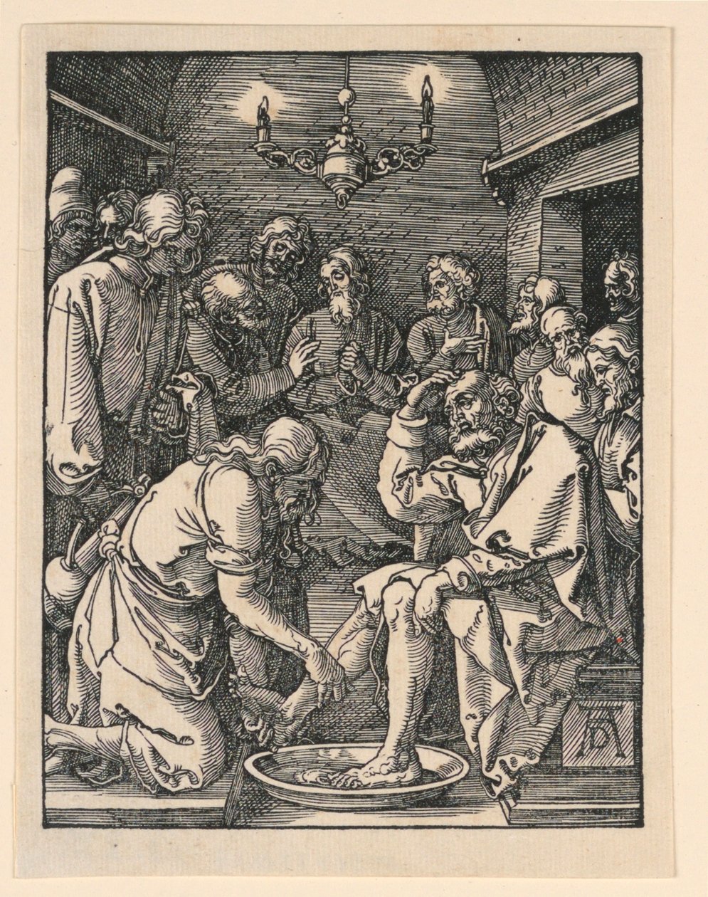 Cristo lava i piedi, dalla serie La Piccola Passione da Albrecht Dürer