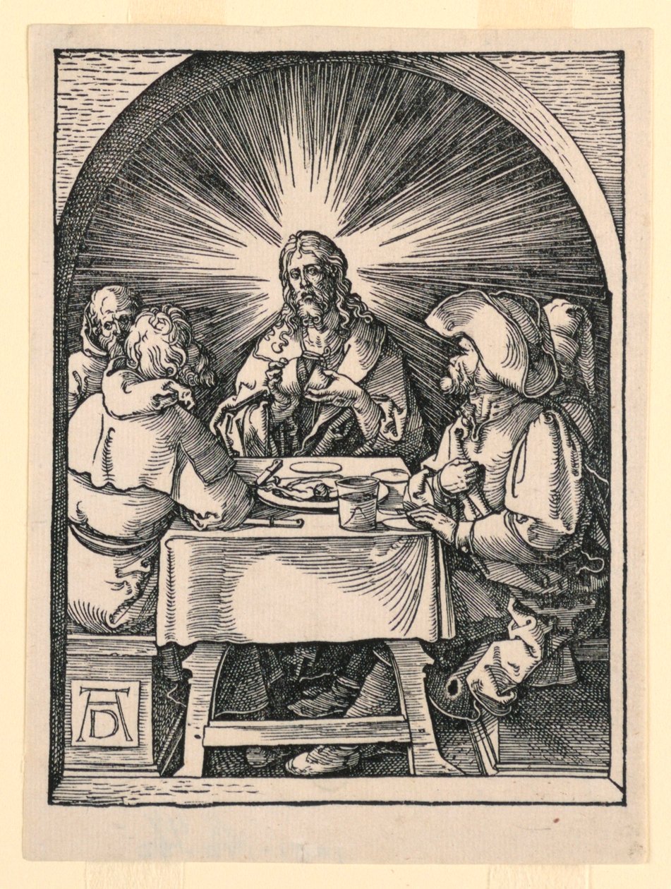 Cristo a Emmaus, dalla Serie della Piccola Passione da Albrecht Dürer