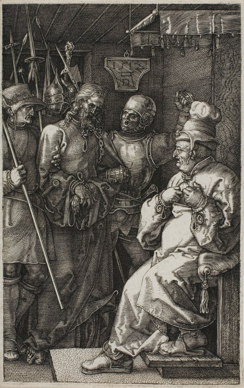 Cristo davanti a Caifa, dalla Passione Incisa da Albrecht Dürer