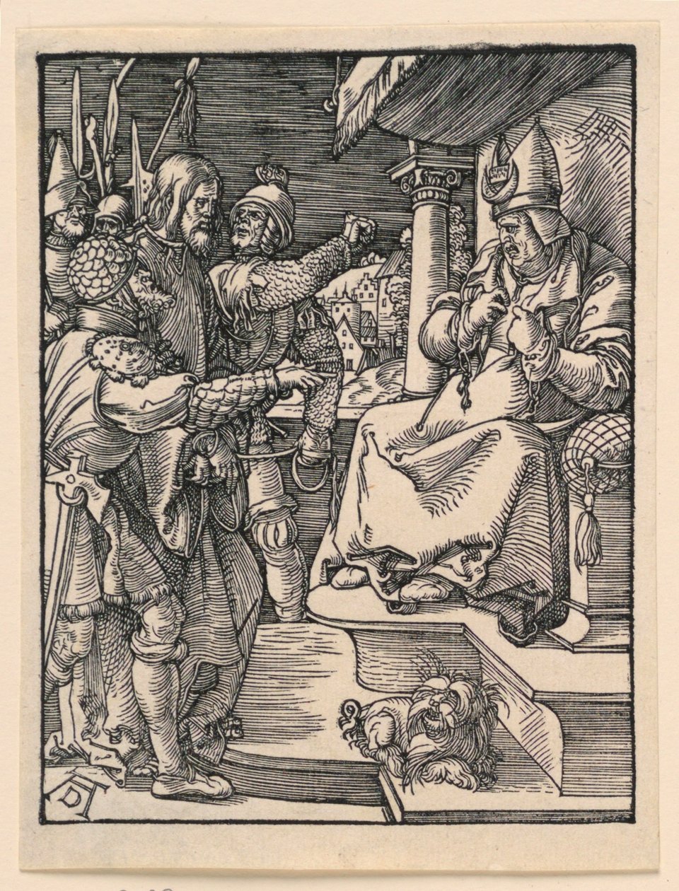 Cristo davanti a Caifa, dalla serie La Piccola Passione da Albrecht Dürer