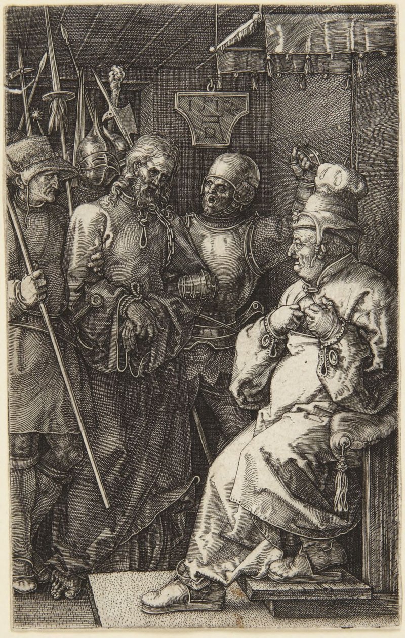 Cristo davanti a Pilato (dalla “Passione incisa”) da Albrecht Dürer