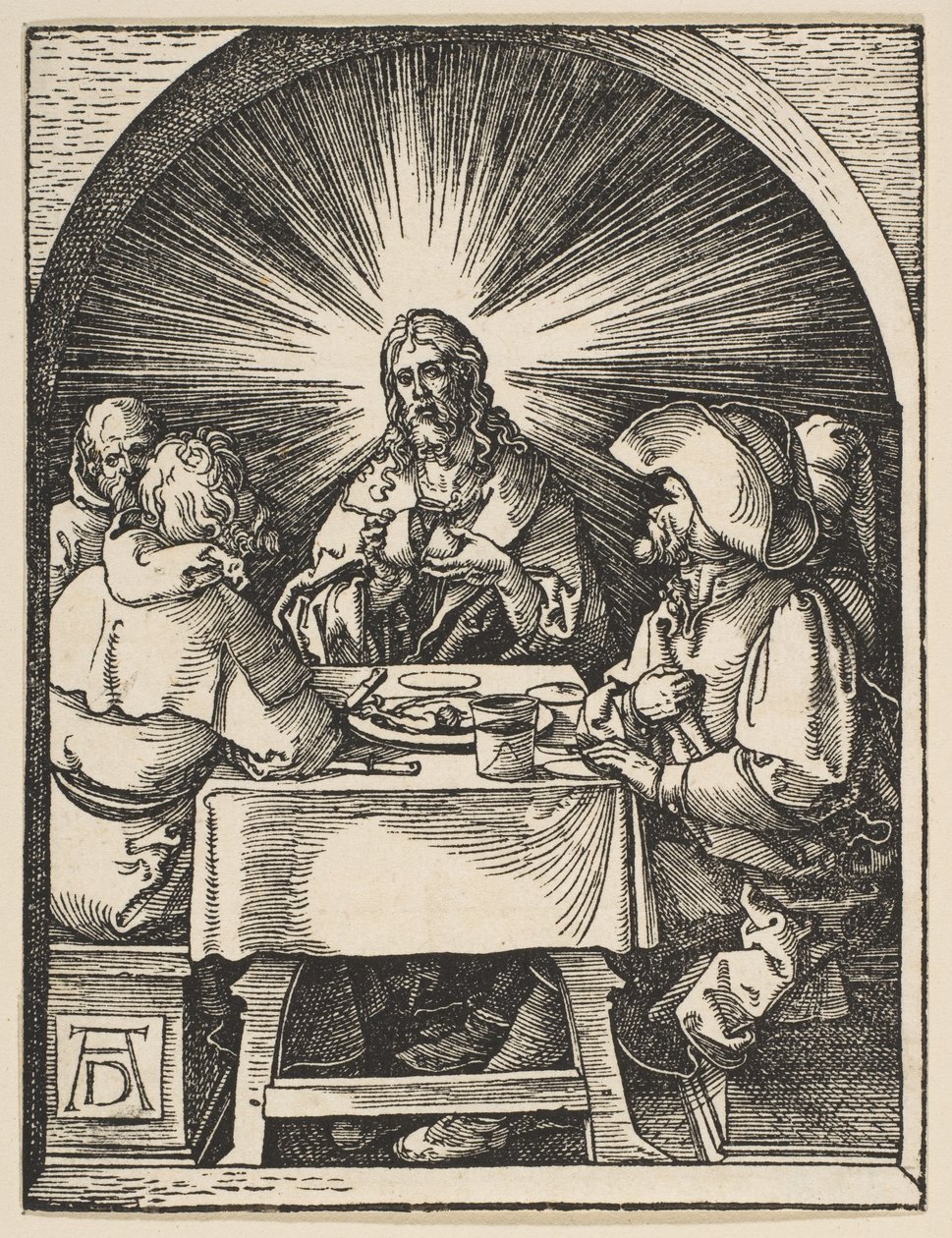 Cristo a Emmaus, da "La piccola Passione" da Albrecht Dürer
