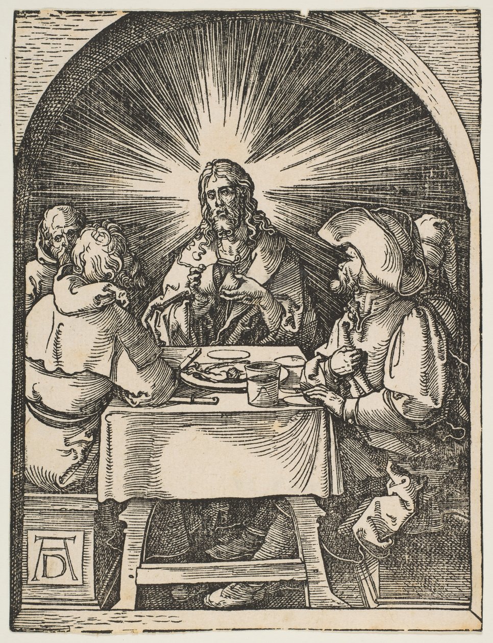 Cristo a Emmaus, dalla Piccola Passione da Albrecht Dürer
