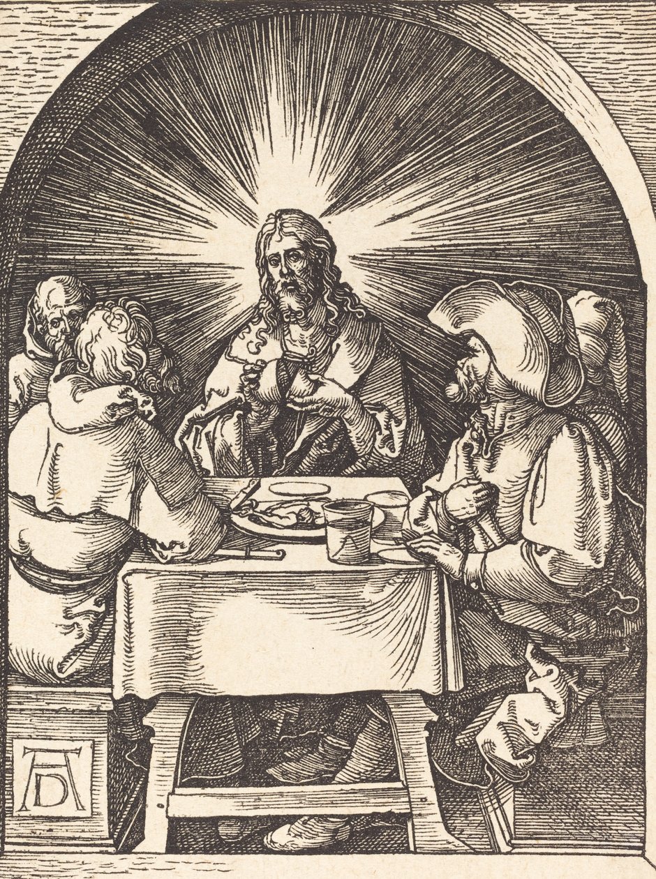 Cristo a Emmaus da Albrecht Dürer