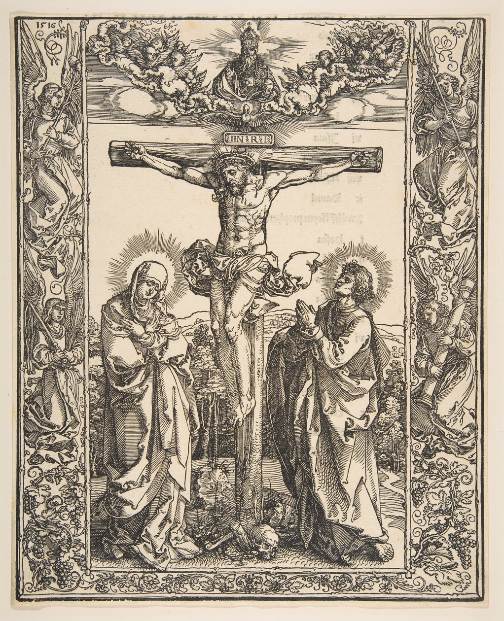 Cristo sulla croce tra la Vergine e San Giovanni, 1516 da Albrecht Dürer