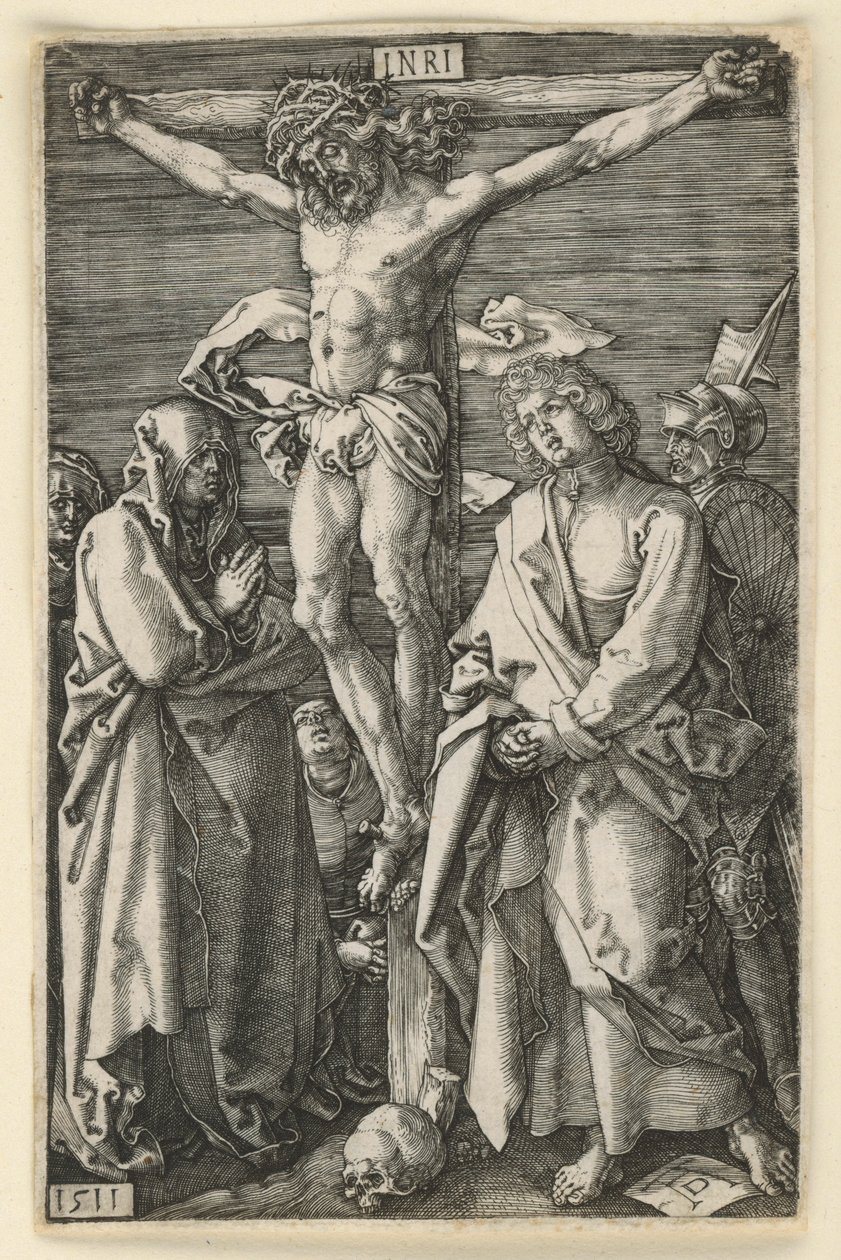 Cristo sulla croce tra Maria e Giovanni (Passione incisa su rame) da Albrecht Dürer