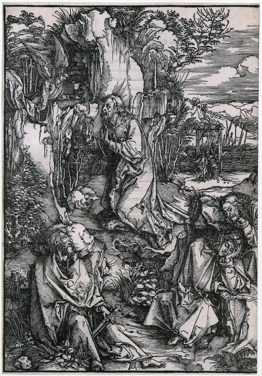 Cristo sul Monte degli Ulivi, foglio 3 della serie "La Grande Passione" da Albrecht Dürer