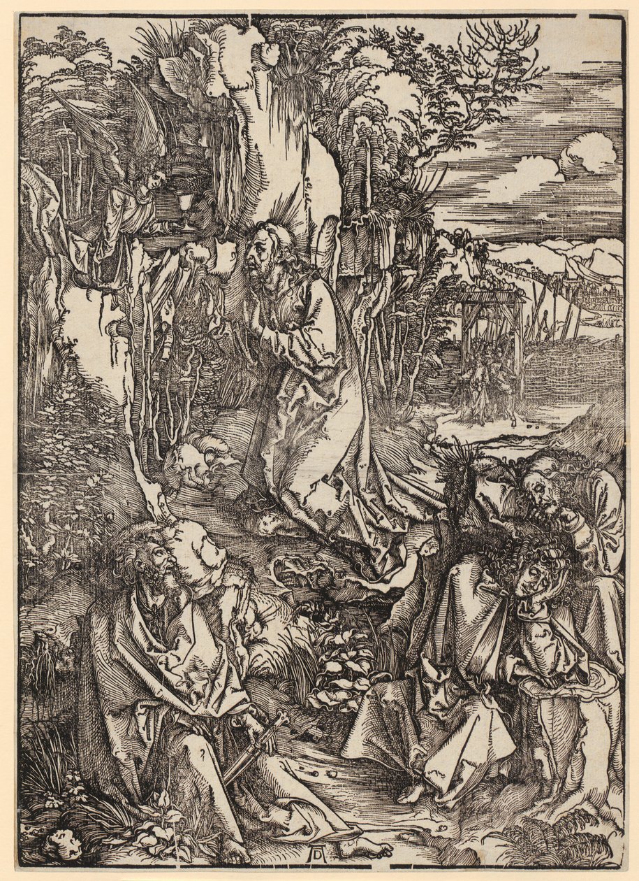Cristo sul Monte degli Ulivi, foglio 3 della serie "La Grande Passione" da Albrecht Dürer