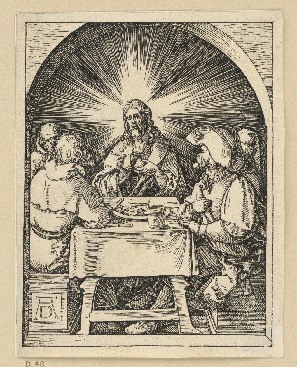 Cristo a Emmaus (Piccola Passione) da Albrecht Dürer