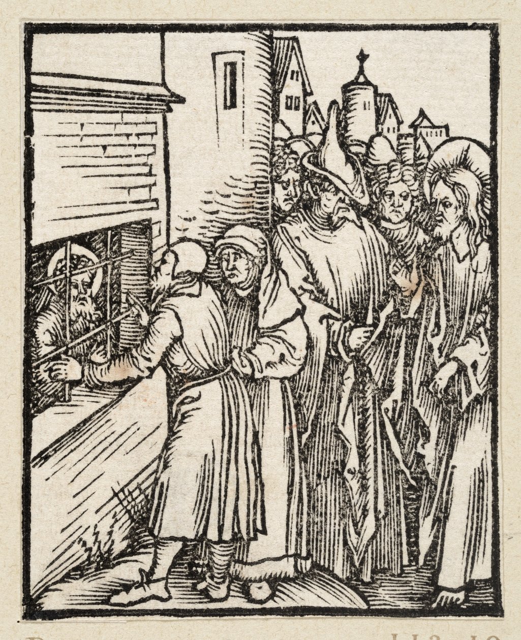 Cristo manda i discepoli da Giovanni in prigione (43 temi religiosi) da Albrecht Dürer