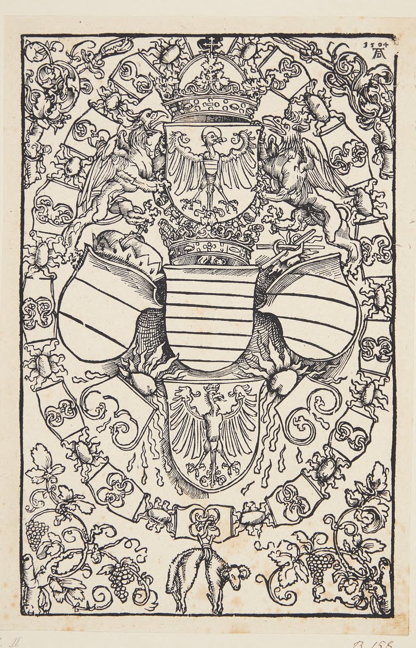 Stemma di Massimiliano I come Re dei Romani da Albrecht Dürer