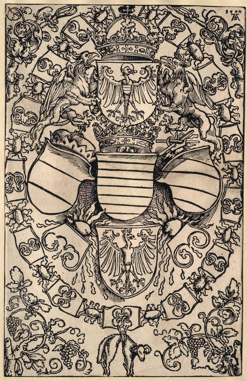 Stemma di Massimiliano come re dei Romani da Albrecht Dürer