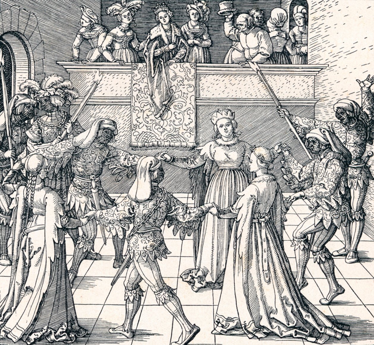 Danza alla luce delle torce, Augusta, 1516 1906 da Albrecht Dürer