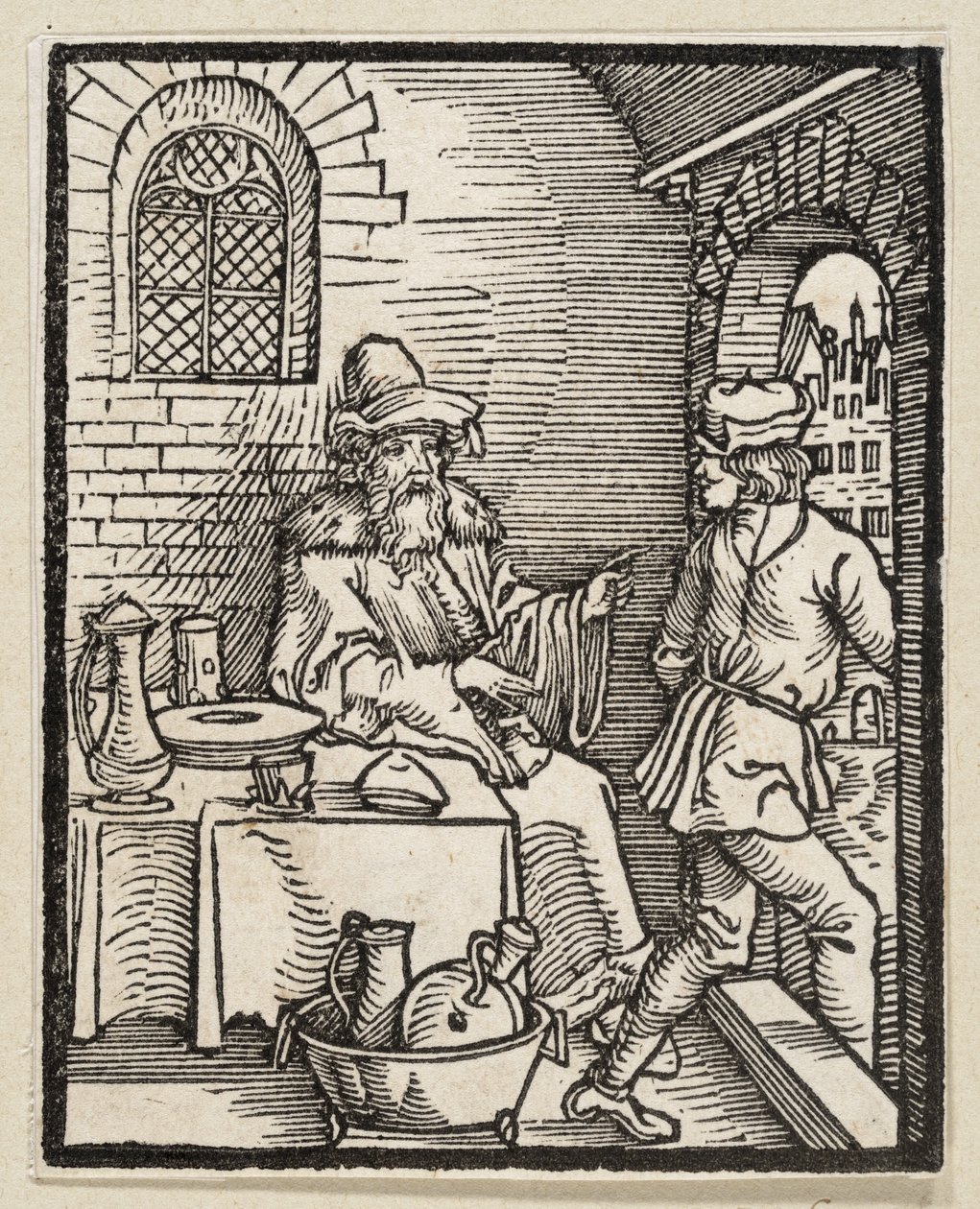 Il banchetto senza ospiti (da: Postilla, 43 xilografie) da Albrecht Dürer
