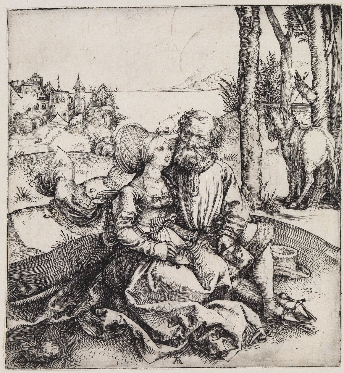 La coppia diseguale (La proposta di matrimonio) da Albrecht Dürer