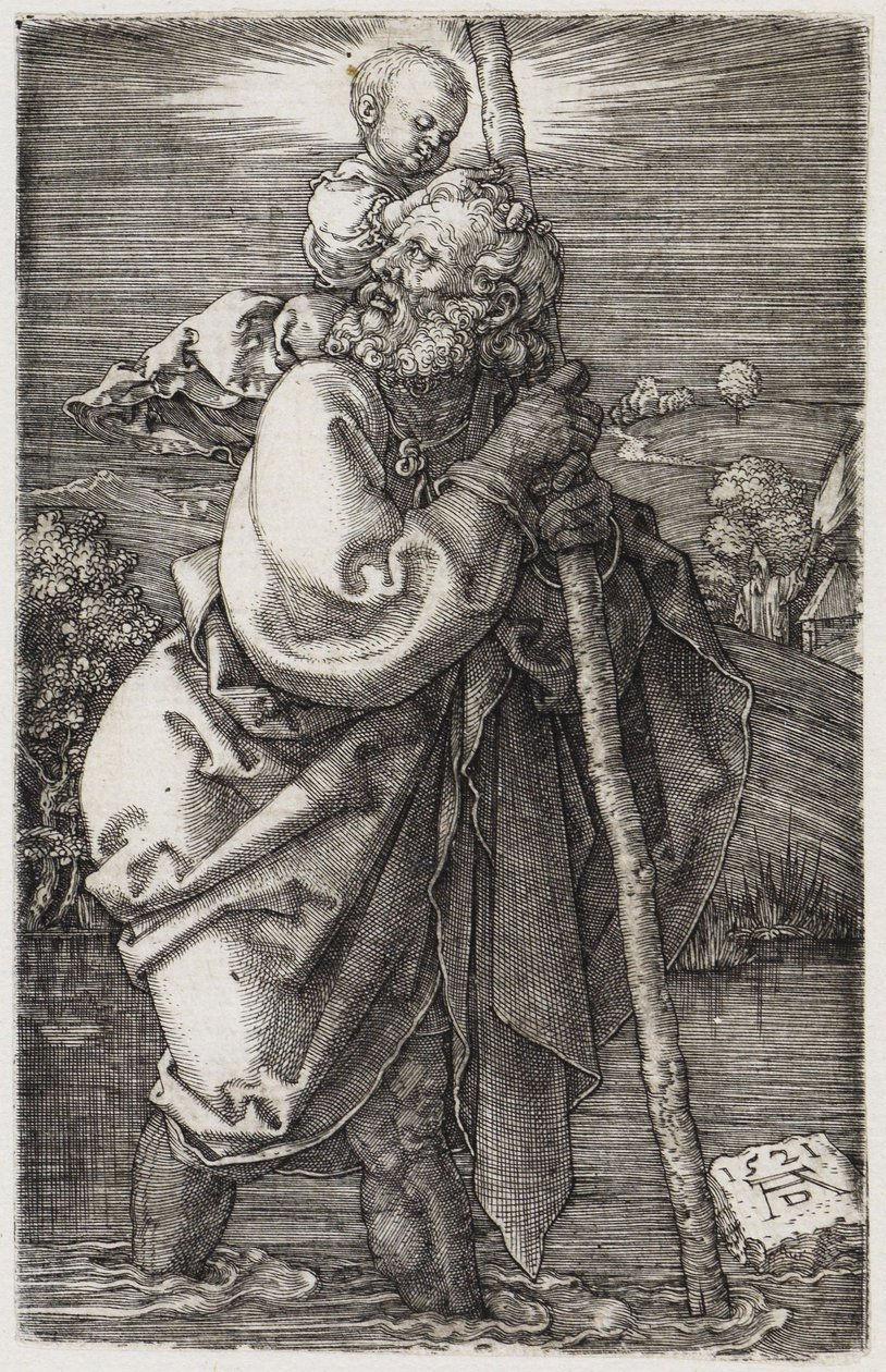 San Cristoforo con il capo rivolto all’indietro da Albrecht Dürer